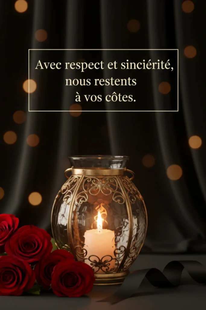 Avec respect et sincérité, nous restons à vos côtés