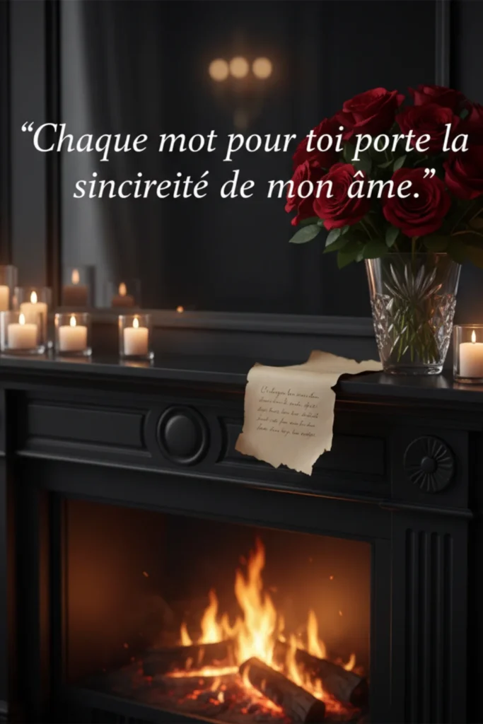 Chaque mot pour toi porte la sincérité de mon âme