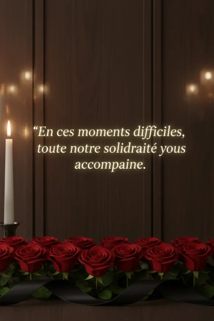 En ces moments difficiles, toute notre solidarité vous accompagne