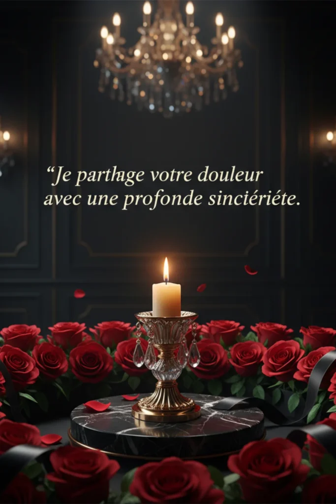 Je partage votre douleur avec une profonde sincérité