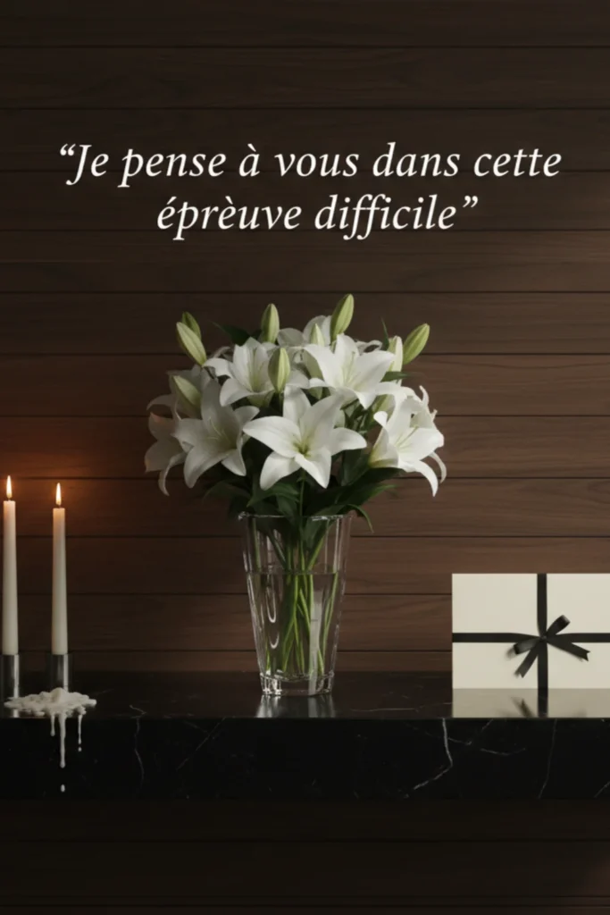 Je pense à vous dans cette épreuve difficile