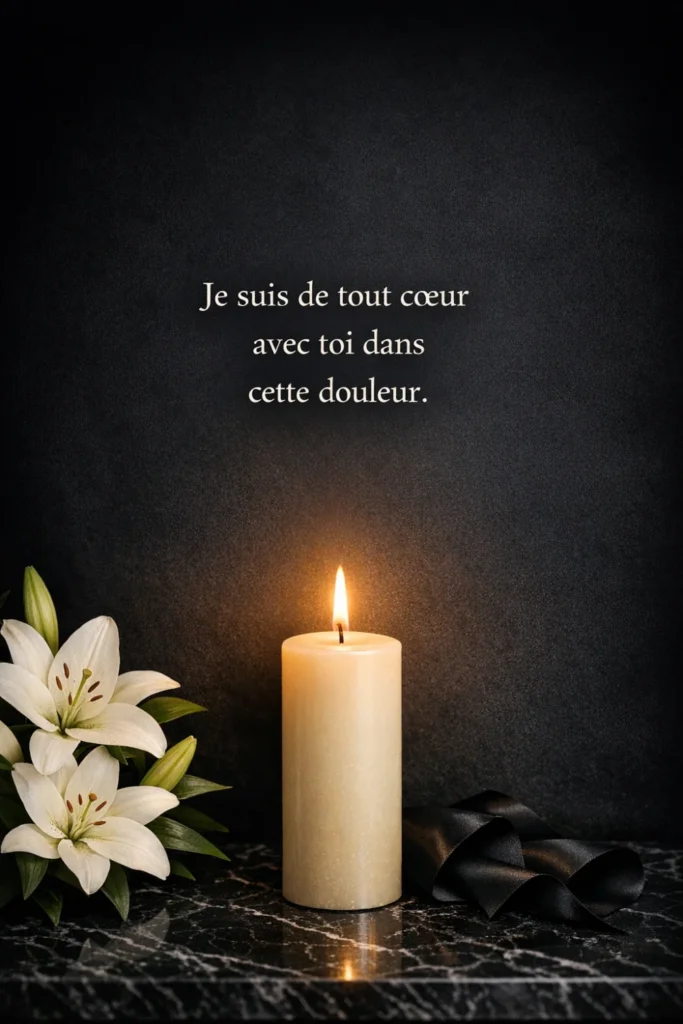 Je suis de tout cœur avec toi dans cette douleur.