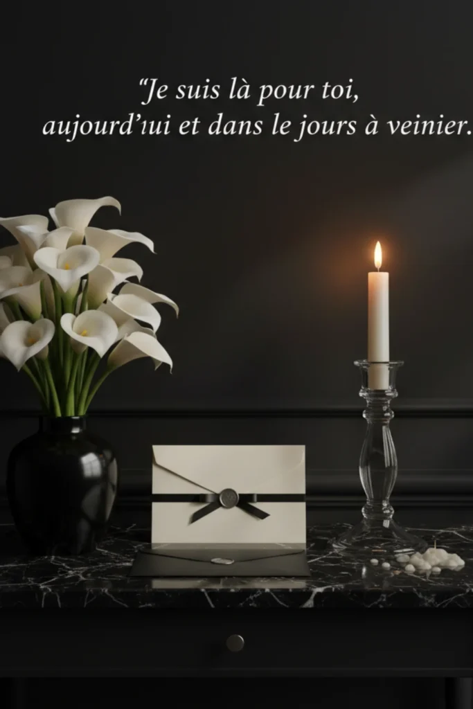 Je suis là pour toi, aujourd’hui et dans les jours à venir.