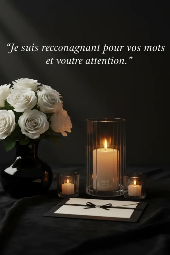 Je suis reconnaissant pour vos mots et votre attention.