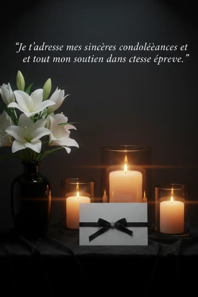 Je t’adresse mes sincères condoléances et tout mon soutien dans cette épreuve.