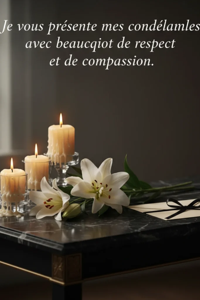 Je vous présente mes condoléances avec beaucoup de respect et de compassion.