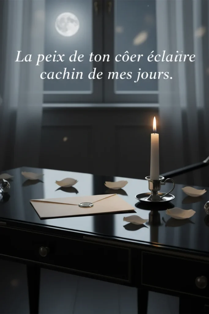La paix de ton cœur éclaire chacun de mes jours