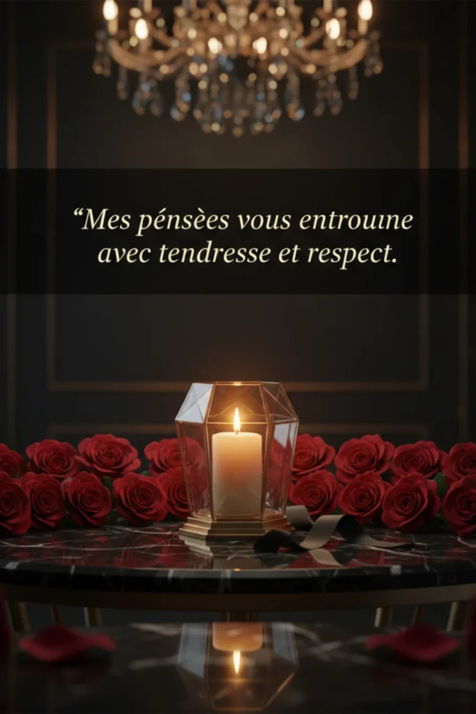 Mes pensées vous entourent avec tendresse et respect