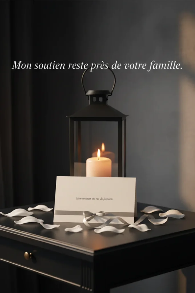 Mon soutien reste près de votre famille