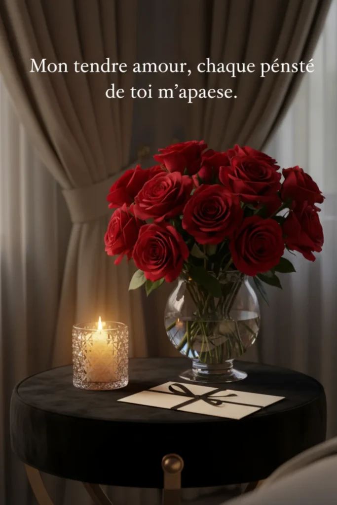 Mon tendre amour, chaque pensée de toi m’apaise