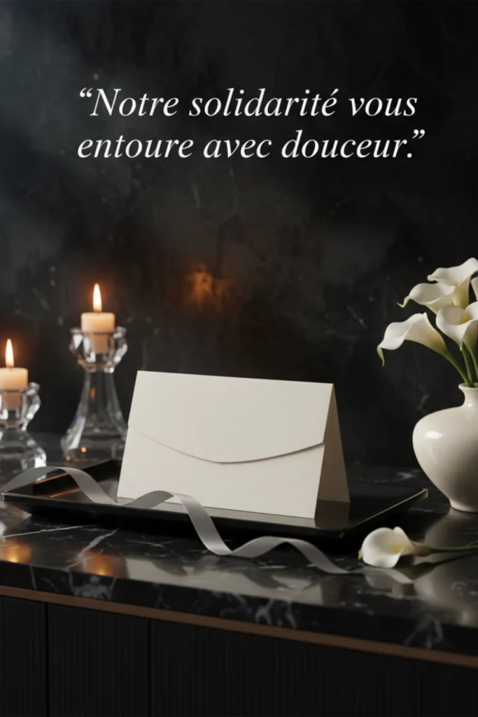 Notre solidarité vous entoure avec douceur.