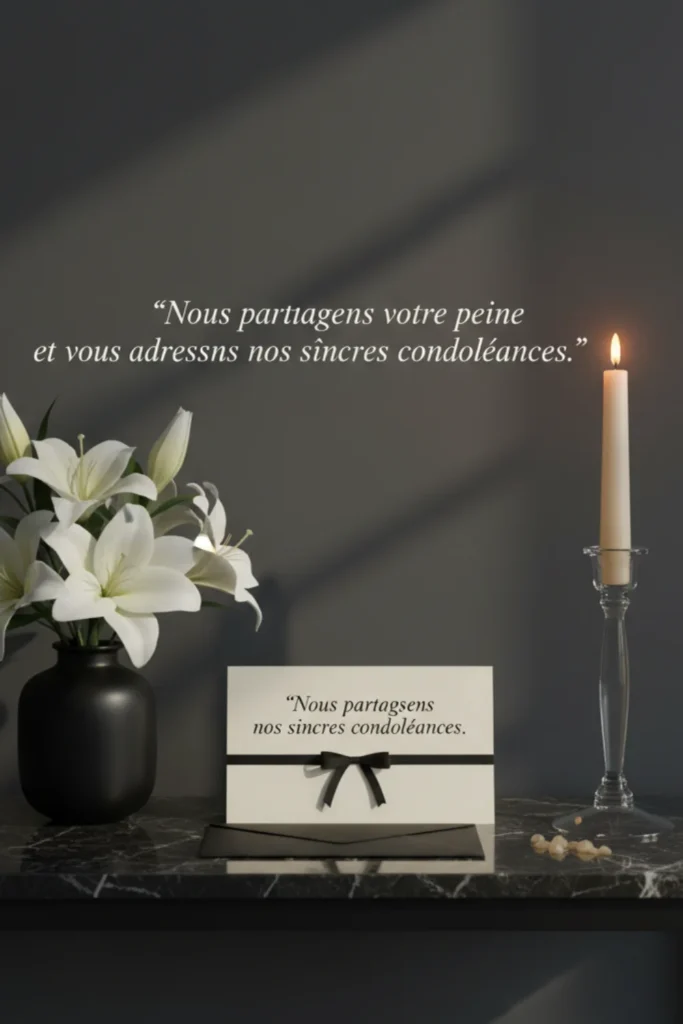 Nous partageons votre peine et vous adressons nos sincères condoléances.