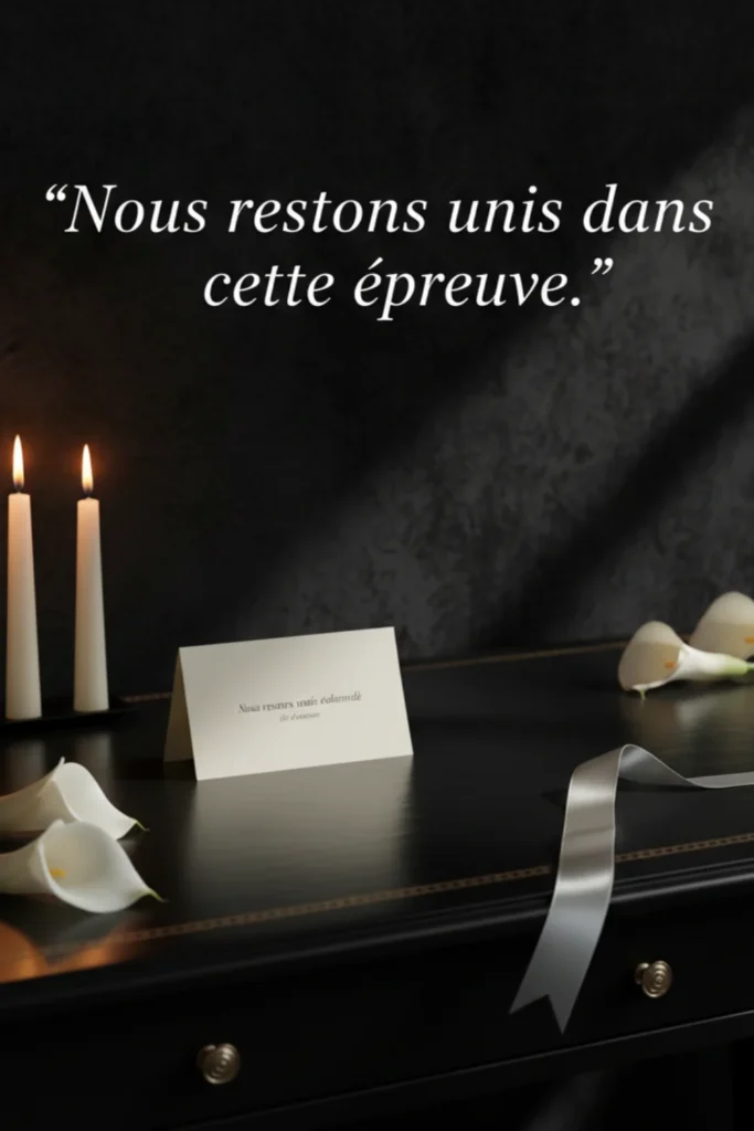 Nous restons unis dans cette épreuve.