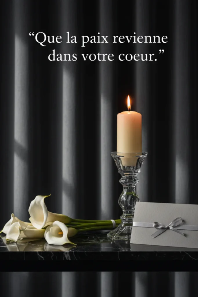 Que la paix revienne dans votre cœur