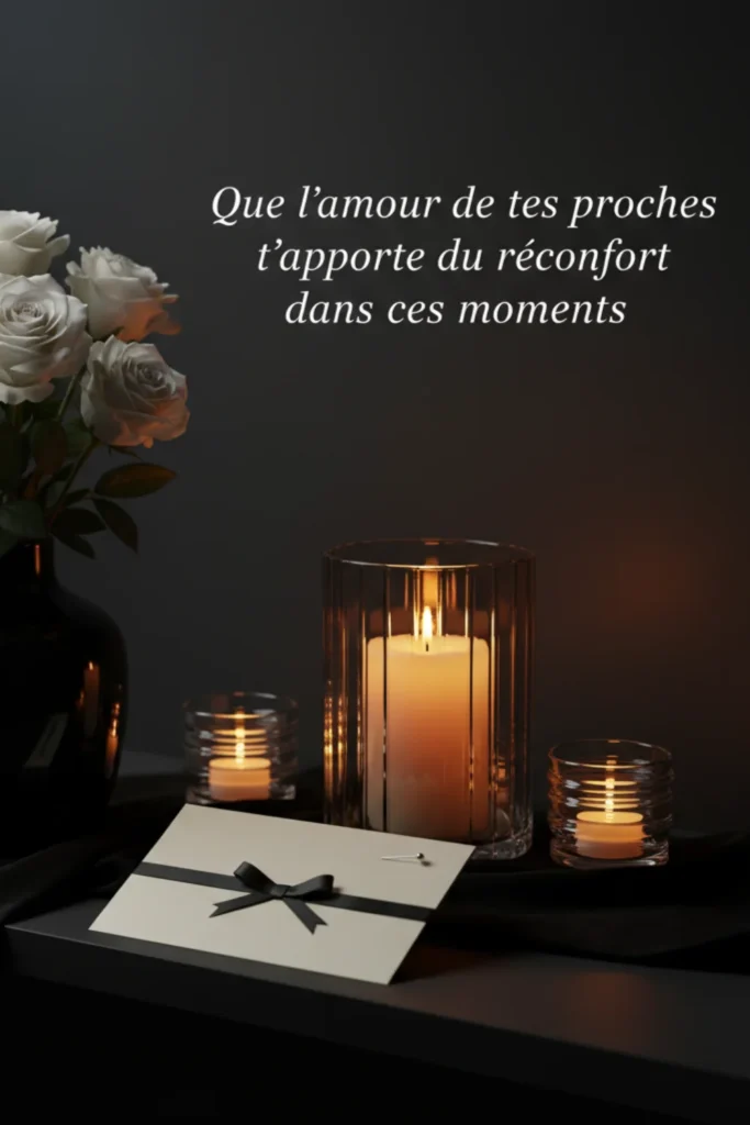 Que l’amour de tes proches t’apporte du réconfort dans ces moments