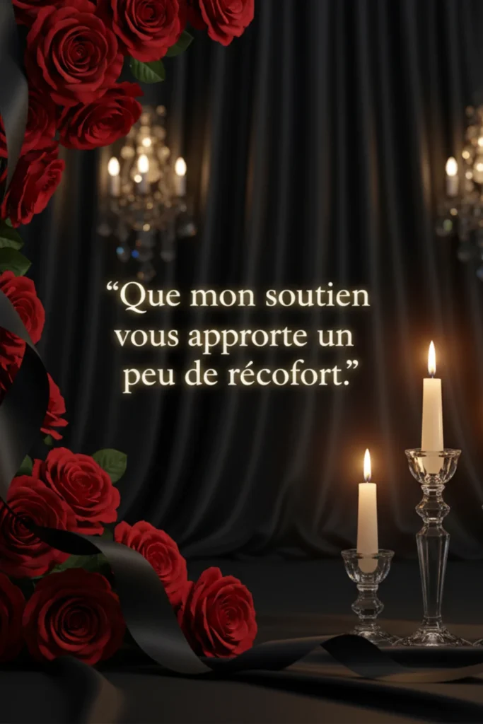 Que mon soutien vous apporte un peu de réconfort