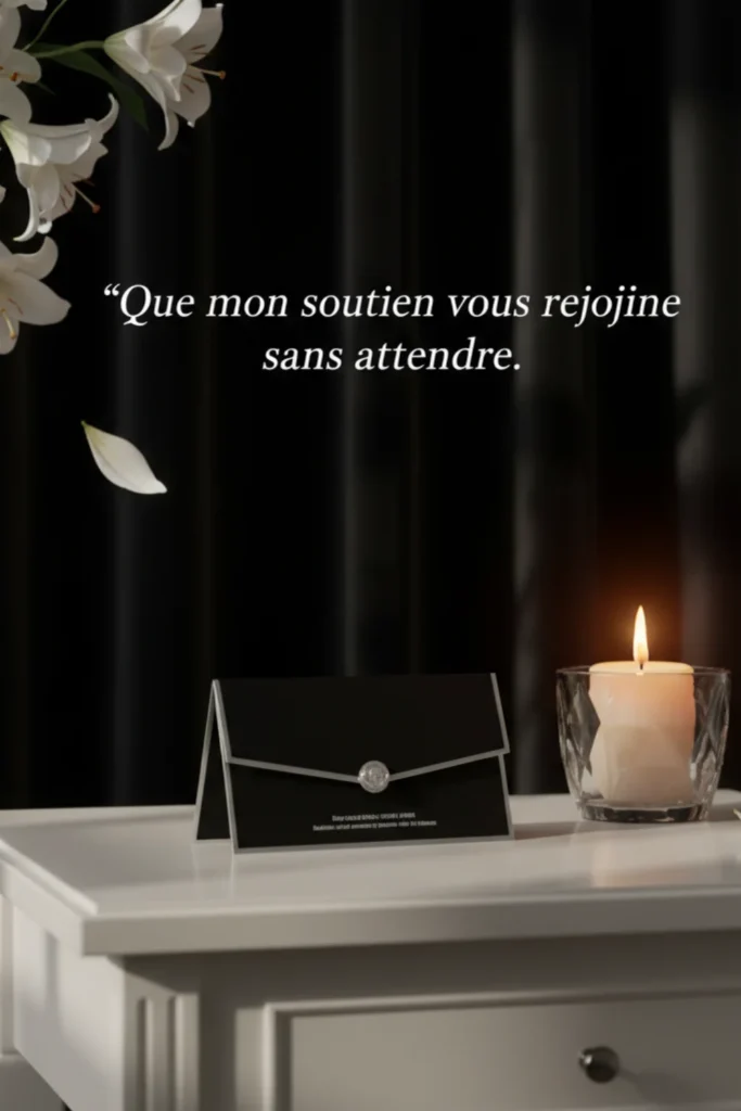 Que mon soutien vous rejoigne sans attendre