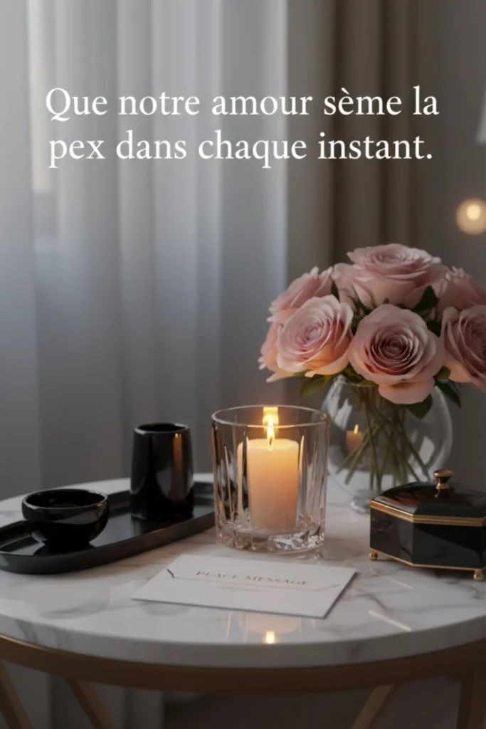 Que notre amour sème la paix dans chaque instant