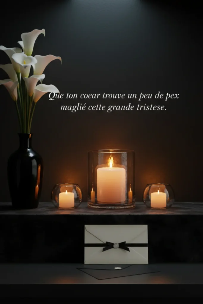 Que ton cœur trouve un peu de paix malgré cette grande tristesse.