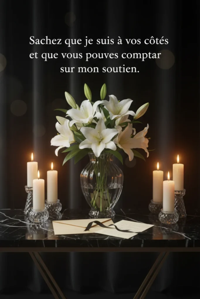 Sachez que je suis à vos côtés et que vous pouvez compter sur mon soutien.