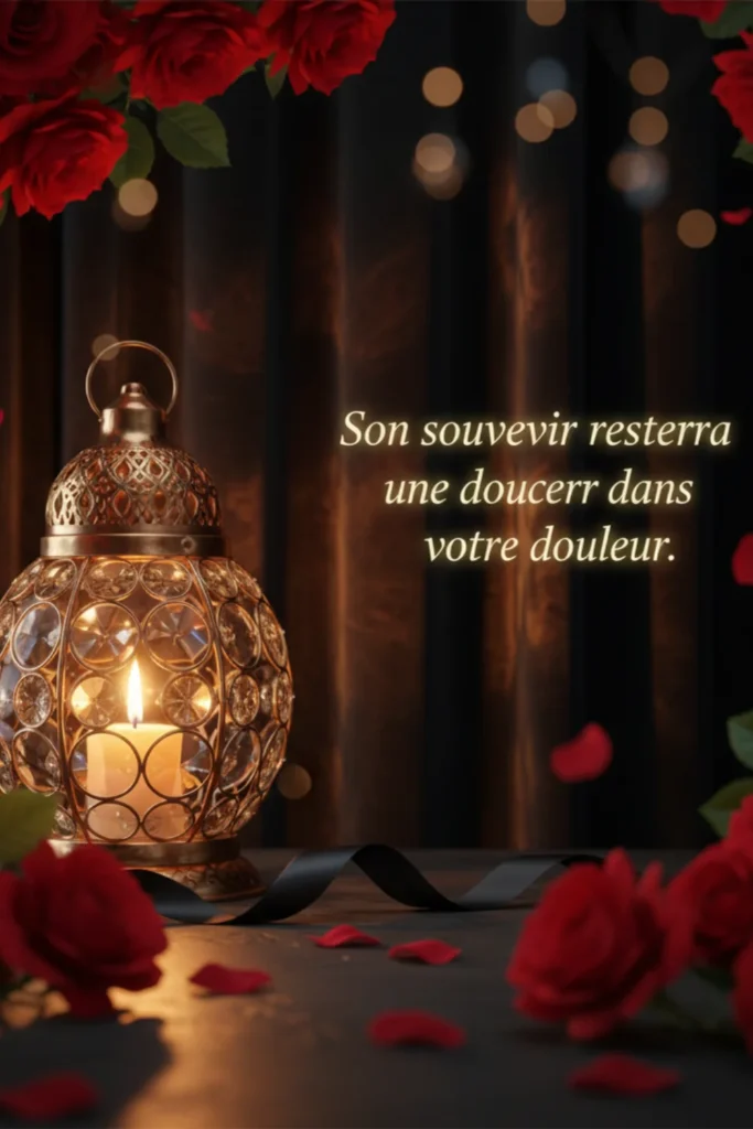 Son souvenir restera une douceur dans votre douleur
