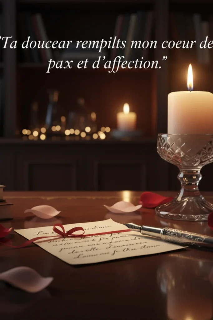 Ta douceur remplit mon cœur de paix et d’affection