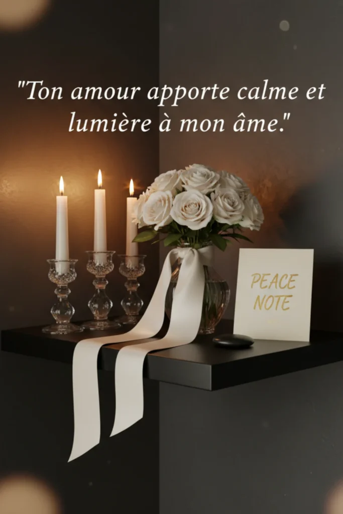Ton amour apporte calme et lumière à mon âme