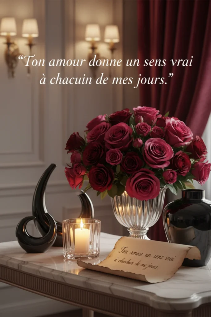 Ton amour donne un sens vrai à chacun de mes jours