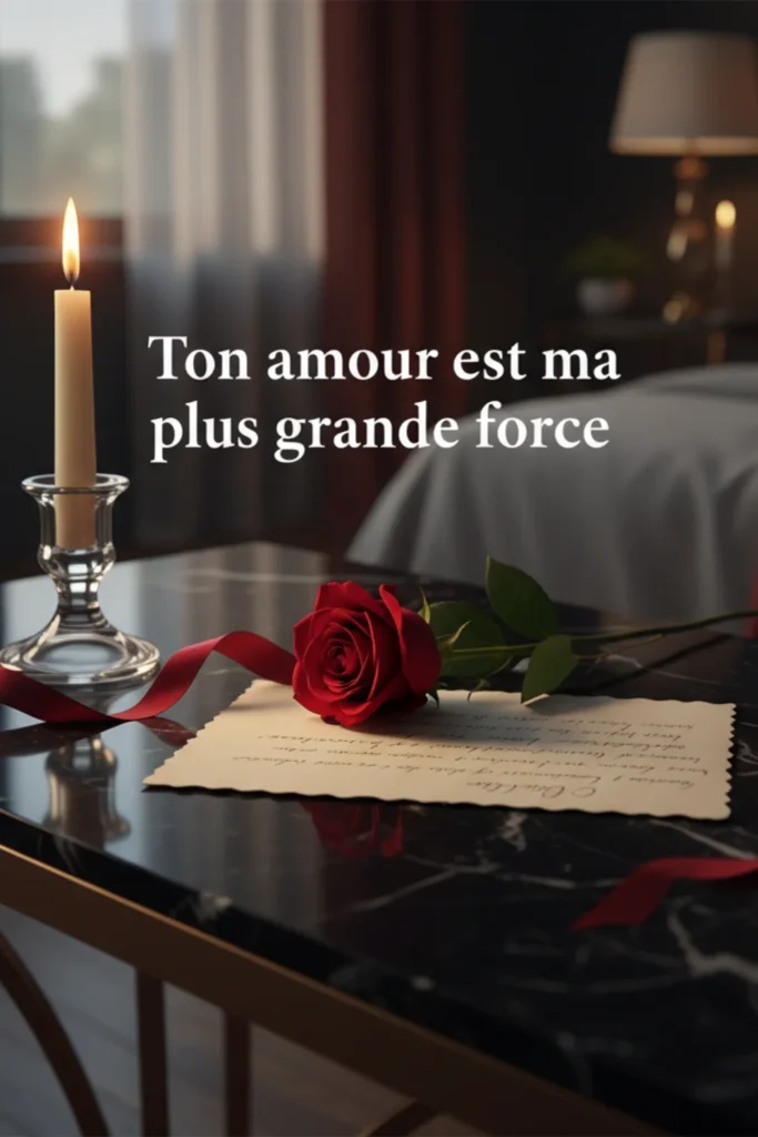 Ton amour est ma plus grande force.