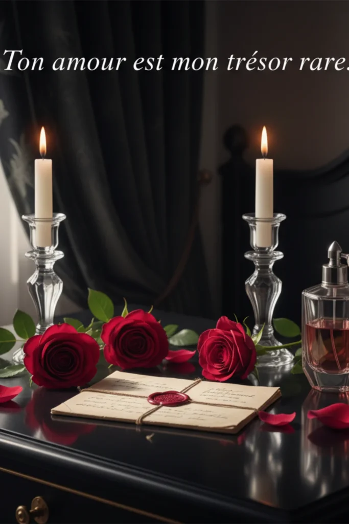 Ton amour est mon trésor rare.