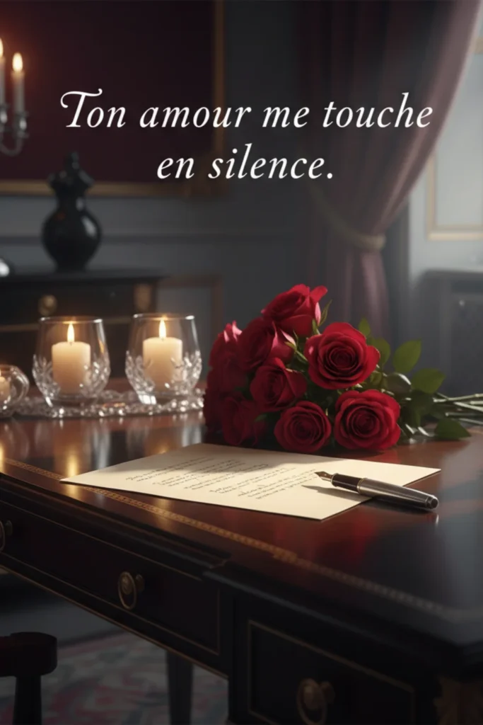 Ton amour me touche en silence