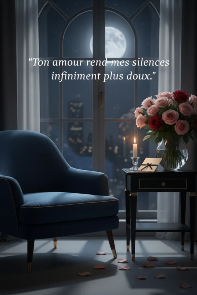 Ton amour rend mes silences infiniment plus doux