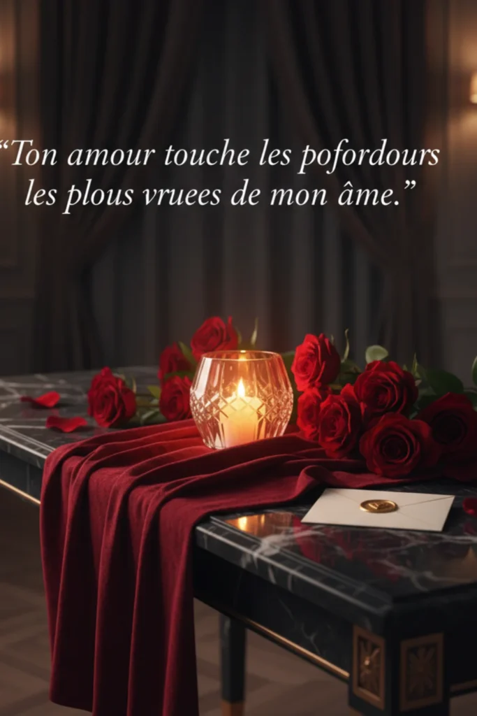 Ton amour touche les profondeurs les plus vraies de mon âme