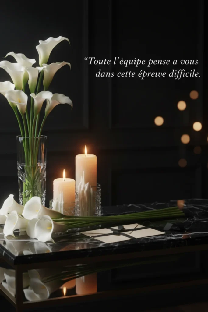 Toute l’équipe pense à vous dans cette épreuve difficile.