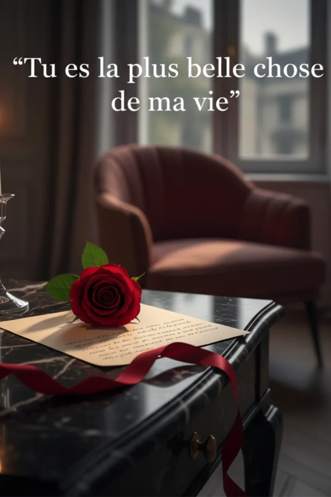Tu es la plus belle chose de ma vie.