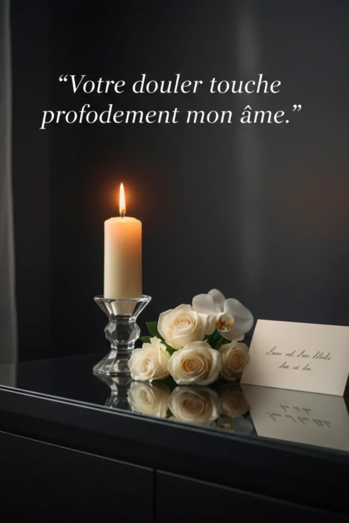 Votre douleur touche profondément mon âme