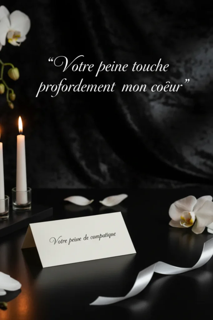 Votre peine touche profondément mon cœur.