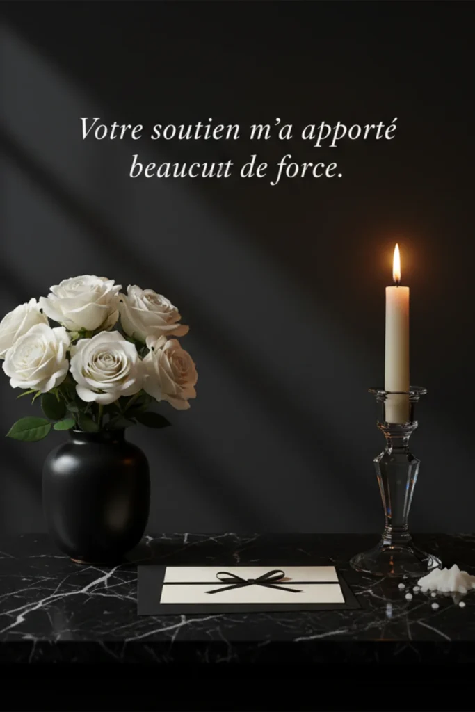 Votre soutien m’a apporté beaucoup de force.