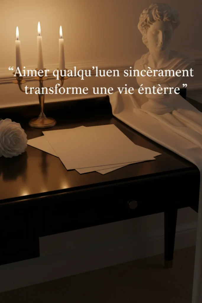Aimer quelqu’un sincèrement transforme une vie entière
