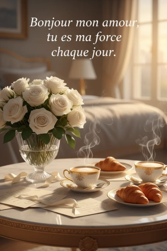 Bonjour mon amour, tu es ma force chaque jour.
