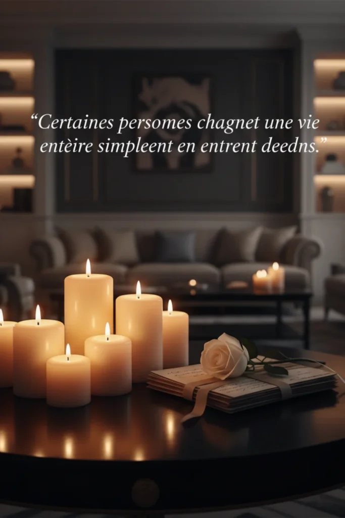 Certaines personnes changent une vie entière simplement en entrant dedans