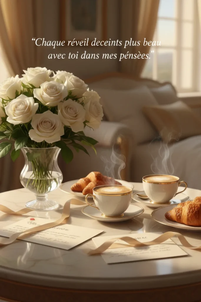 Chaque réveil devient plus beau avec toi dans mes pensées.