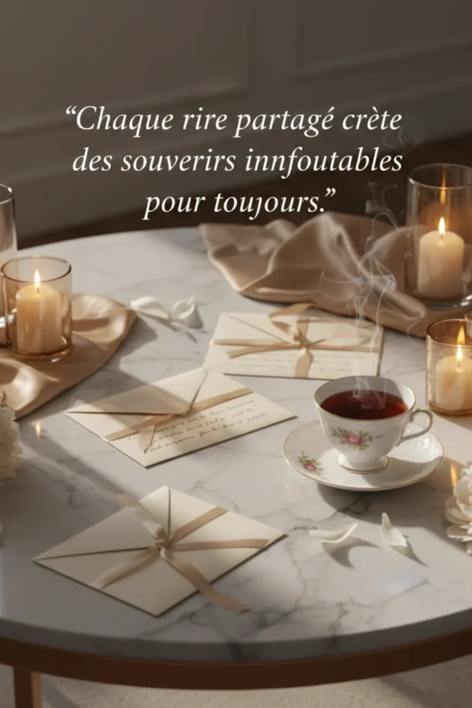 Chaque rire partagé crée des souvenirs inoubliables pour toujours.