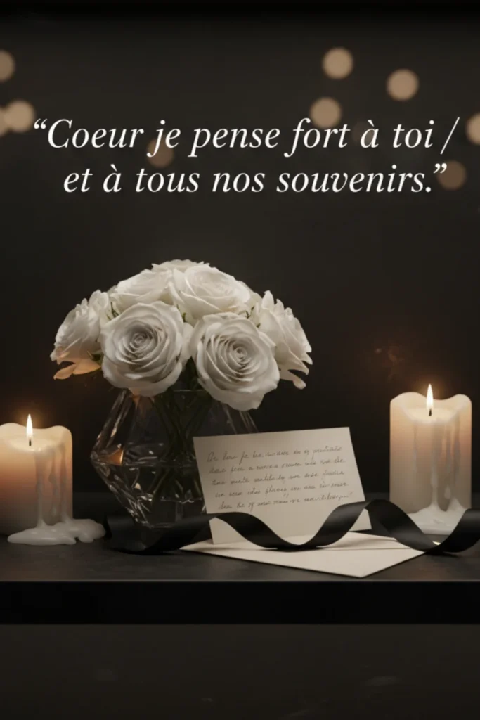 Coeur je pense fort à toi et à tous nos souvenirs.
