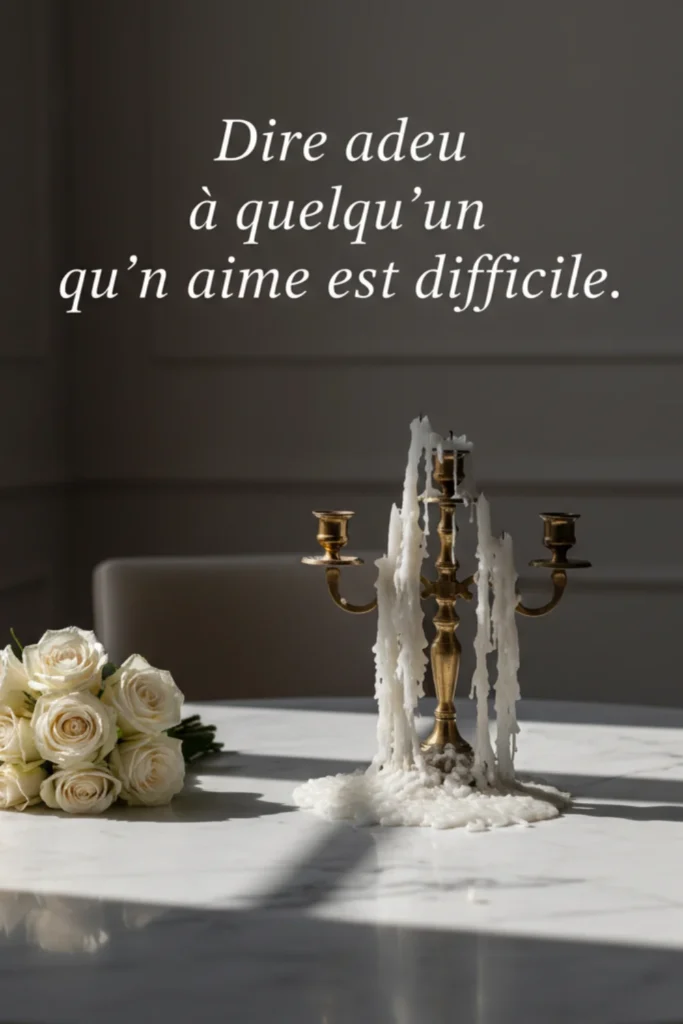Dire adieu à quelqu’un qu’on aime est difficile