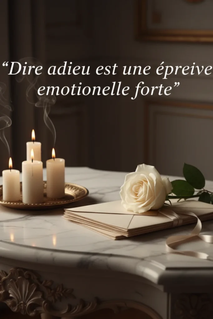 Dire adieu est une épreuve émotionnelle forte .