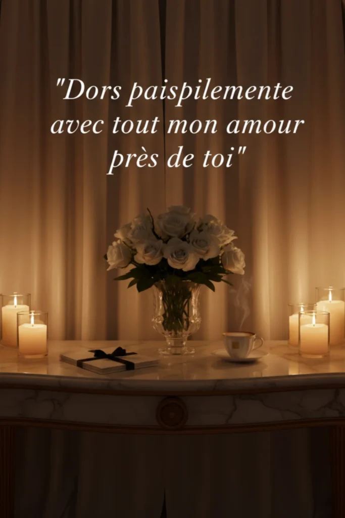 Dors paisiblement avec tout mon amour près de toi.