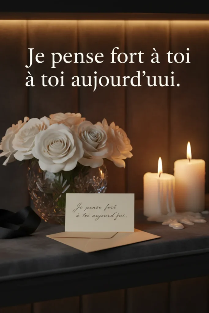 Je pense fort à toi aujourd’hui.