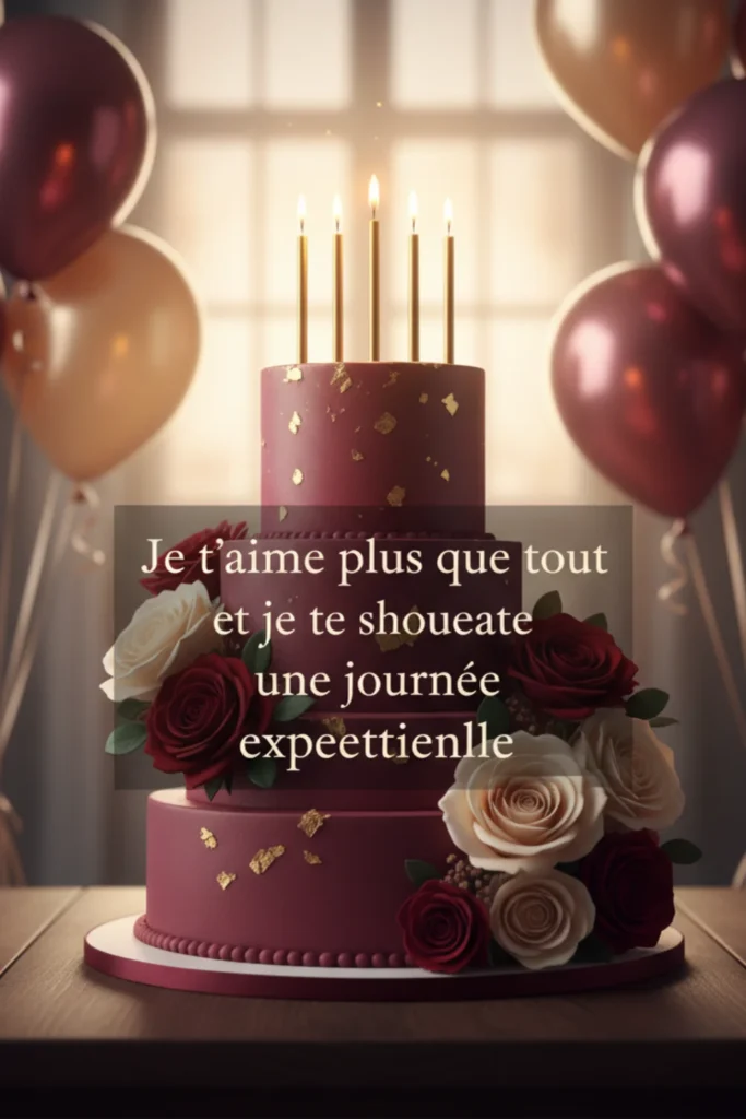 Je t’aime plus que tout et je te souhaite une journée exceptionnelle.