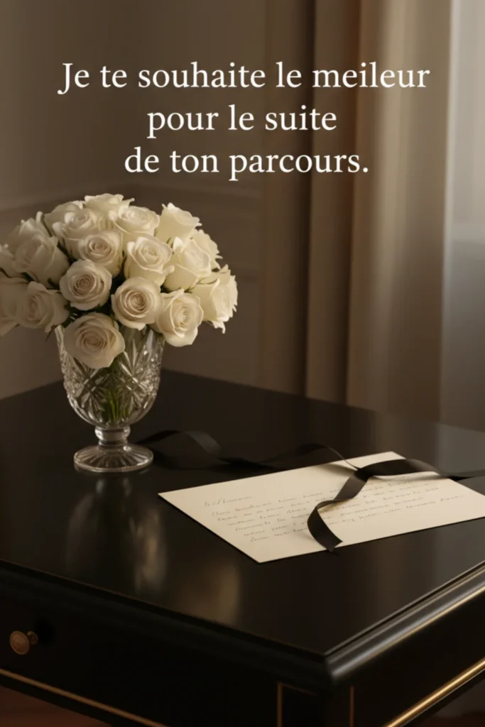“Je te souhaite le meilleur pour la suite de ton parcours.”
